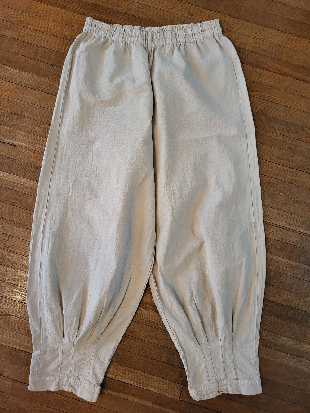Simply Cotton Cecilia Nathal Cream Balloon Pants Lagenlook Slouchy